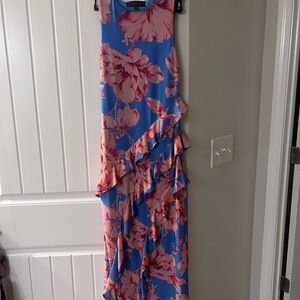 RACHEL Rachel Roy Blue and Pink Floral Dress